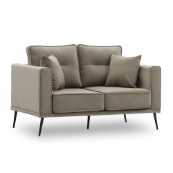 Sofa HOBEL ARMANDO 2 STR BLACK 20/ CAPPUCCINO LEONARDO 5 (1) 
