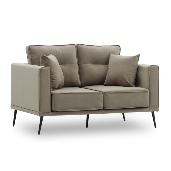 Диван HOBEL ARMANDO 2 STR BLACK 20/ CAPPUCCINO LEONARDO 5 (1) 