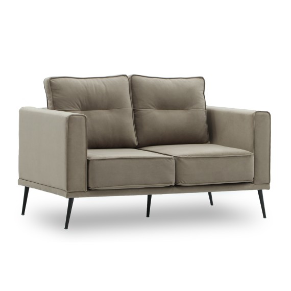 Диван HOBEL ARMANDO 2 STR BLACK 20/ CAPPUCCINO LEONARDO 5 (1) 