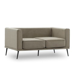 Sofa HOBEL ARMANDO 2 STR BLACK 20/ CAPPUCCINO LEONARDO 5 (1) 