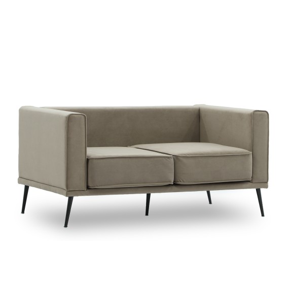 Диван HOBEL ARMANDO 2 STR BLACK 20/ CAPPUCCINO LEONARDO 5 (1) 