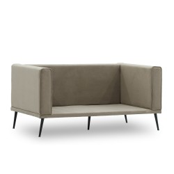 Sofa HOBEL ARMANDO 2 STR BLACK 20/ CAPPUCCINO LEONARDO 5 (1) 
