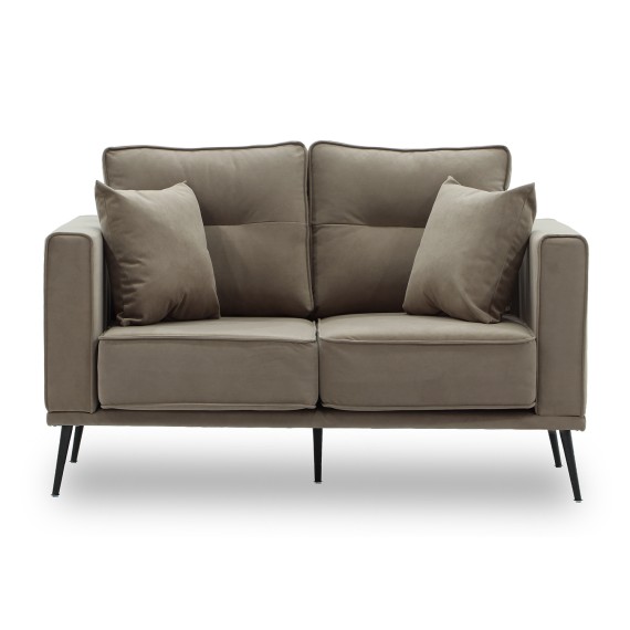 Диван HOBEL ARMANDO 2 STR BLACK 20/ CAPPUCCINO LEONARDO 5 (1) 