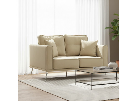 Диван HOBEL ARMANDO 2 STR CHROM 20SM/CREAM LEONARDO 3 (1) 