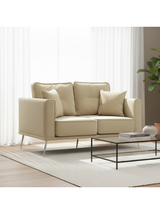 Sofa HOBEL ARMANDO 2 STR CHROM 20SM/CREAM LEONARDO 3 (1) 