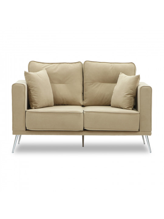 Sofa HOBEL ARMANDO 2 STR CHROM 20SM/CREAM LEONARDO 3 (1) 