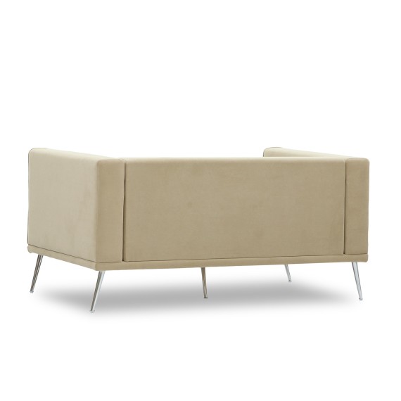 Բազմոց HOBEL ARMANDO 2 STR CHROM 20SM/CREAM LEONARDO 3 (1) 