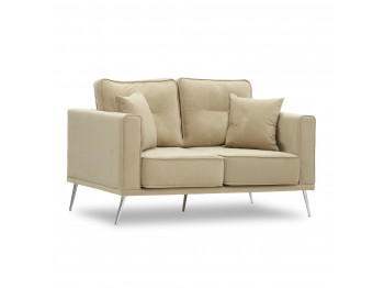 Диван HOBEL ARMANDO 2 STR CHROM 20SM/CREAM LEONARDO 3 (1) 