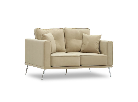 Диван HOBEL ARMANDO 2 STR CHROM 20SM/CREAM LEONARDO 3 (1) 