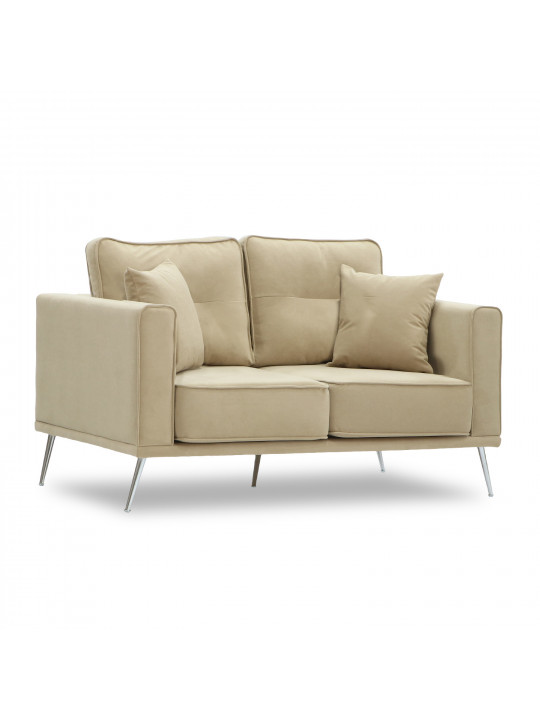 Sofa HOBEL ARMANDO 2 STR CHROM 20SM/CREAM LEONARDO 3 (1) 