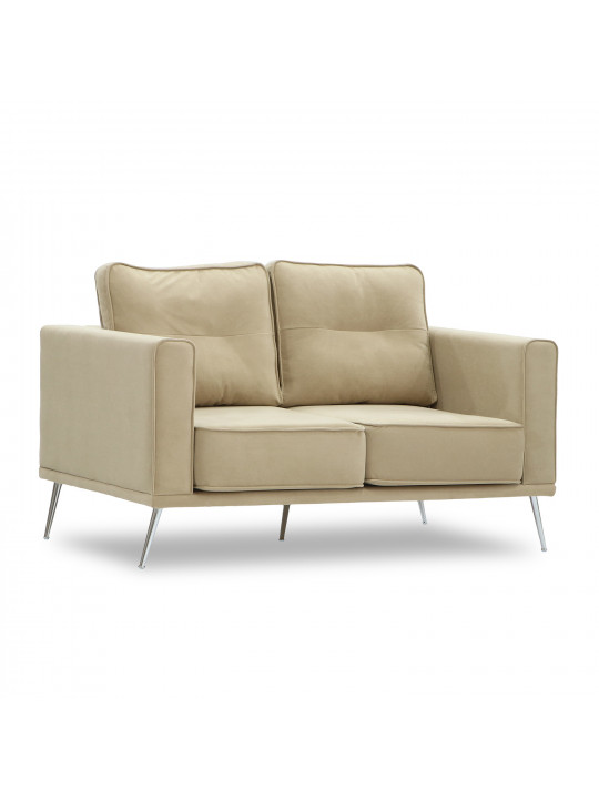 Sofa HOBEL ARMANDO 2 STR CHROM 20SM/CREAM LEONARDO 3 (1) 
