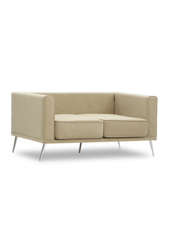 Sofa HOBEL ARMANDO 2 STR CHROM 20SM/CREAM LEONARDO 3 (1) 