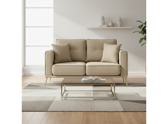 Диван HOBEL ARMANDO 2 STR GOLD 20SM/BEIGE SCANDI 4 (1) 