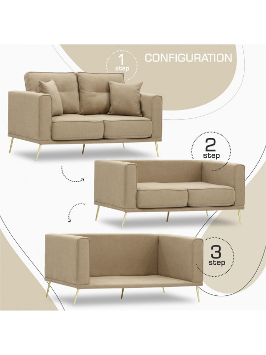 Sofa HOBEL ARMANDO 2 STR GOLD 20SM/BEIGE SCANDI 4 (1) 