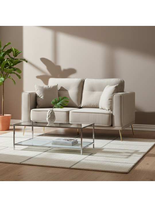 Sofa HOBEL ARMANDO 2 STR GOLD 20SM/CAPPUCCINO LEONARDO 4 (1) 