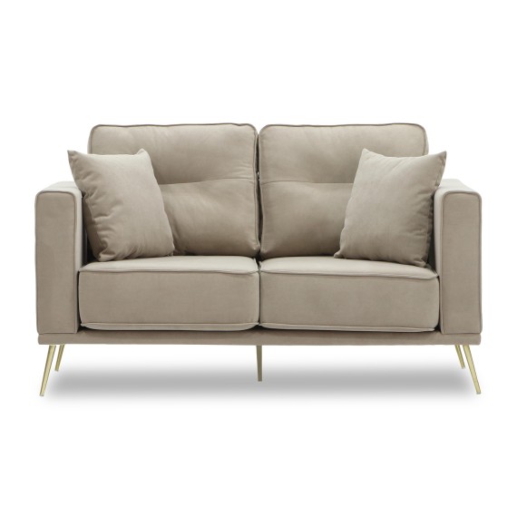 Диван HOBEL ARMANDO 2 STR GOLD 20SM/CAPPUCCINO LEONARDO 4 (1) 