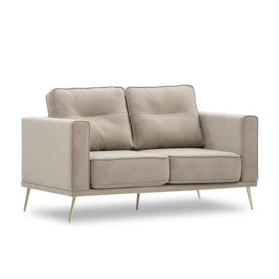 Диван HOBEL ARMANDO 2 STR GOLD 20SM/CAPPUCCINO LEONARDO 4 (1) 