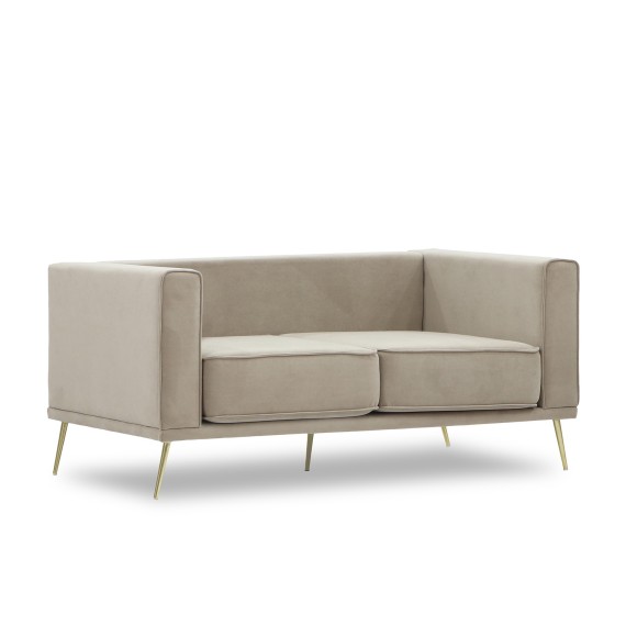 Диван HOBEL ARMANDO 2 STR GOLD 20SM/CAPPUCCINO LEONARDO 4 (1) 