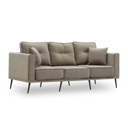 Диван HOBEL ARMANDO 3 STR BLACK 20/ CAPPUCCINO LEONARDO 5 (1) 