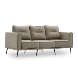Диван HOBEL ARMANDO 3 STR BLACK 20/ CAPPUCCINO LEONARDO 5 (1) 