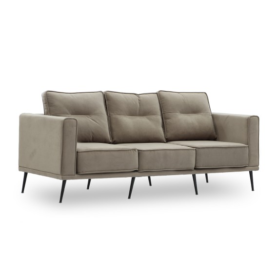 Բազմոց HOBEL ARMANDO 3 STR BLACK 20/ CAPPUCCINO LEONARDO 5 (1) 
