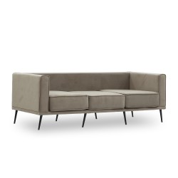 Диван HOBEL ARMANDO 3 STR BLACK 20/ CAPPUCCINO LEONARDO 5 (1) 