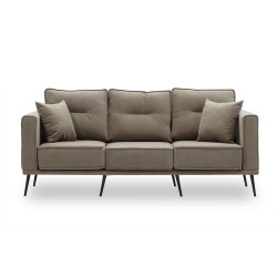 Диван HOBEL ARMANDO 3 STR BLACK 20/ CAPPUCCINO LEONARDO 5 (1) 