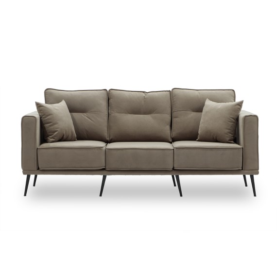 Բազմոց HOBEL ARMANDO 3 STR BLACK 20/ CAPPUCCINO LEONARDO 5 (1) 