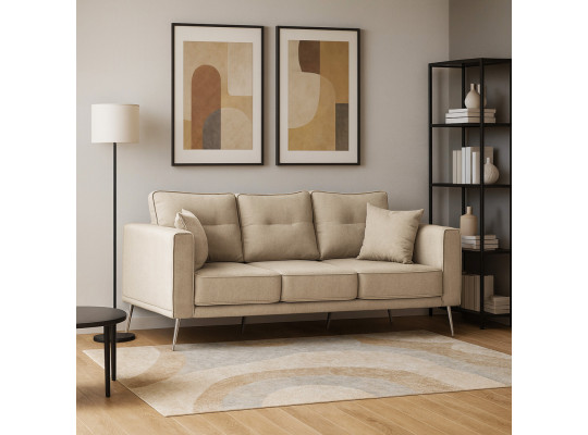 Диван HOBEL ARMANDO 3 STR CHROM 18SM/BEIGE SCANDI 4 (1) 