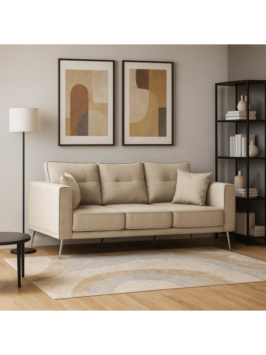 Բազմոց HOBEL ARMANDO 3 STR CHROM 18SM/BEIGE SCANDI 4 (1) 