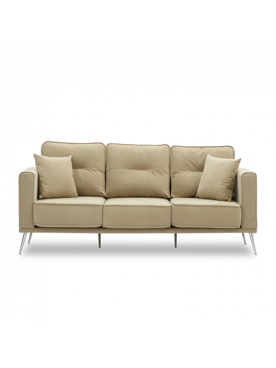Диван HOBEL ARMANDO 3 STR CHROM 20SM/CREAM LEONARDO 3 (1) 