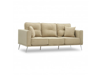 Диван HOBEL ARMANDO 3 STR CHROM 20SM/CREAM LEONARDO 3 (1) 
