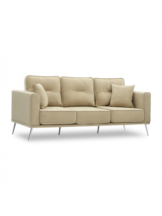 Диван HOBEL ARMANDO 3 STR CHROM 20SM/CREAM LEONARDO 3 (1) 