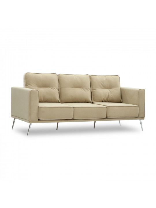 Диван HOBEL ARMANDO 3 STR CHROM 20SM/CREAM LEONARDO 3 (1) 
