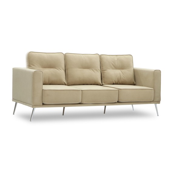 Диван HOBEL ARMANDO 3 STR CHROM 20SM/CREAM LEONARDO 3 (1) 