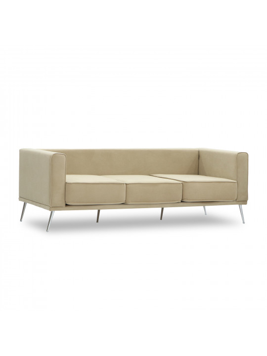 Диван HOBEL ARMANDO 3 STR CHROM 20SM/CREAM LEONARDO 3 (1) 