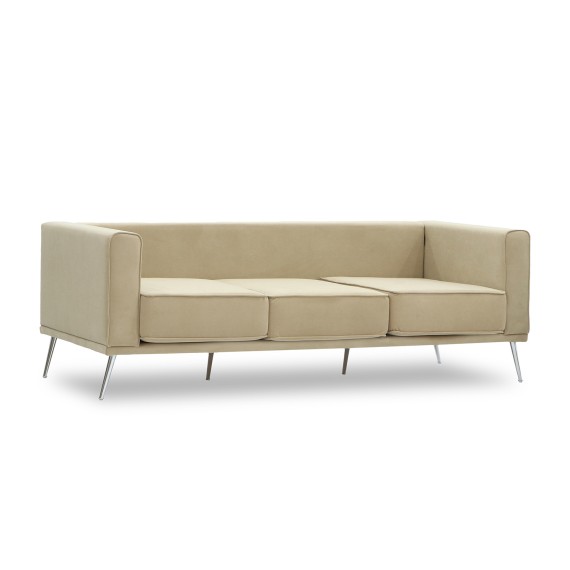 Диван HOBEL ARMANDO 3 STR CHROM 20SM/CREAM LEONARDO 3 (1) 