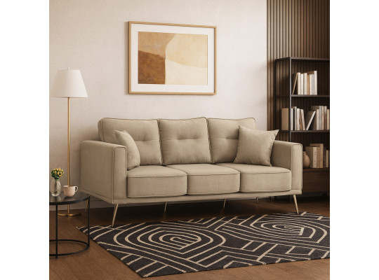 Диван HOBEL ARMANDO 3 STR GOLD 18SM/BEIGE SCANDI 4 (1) 