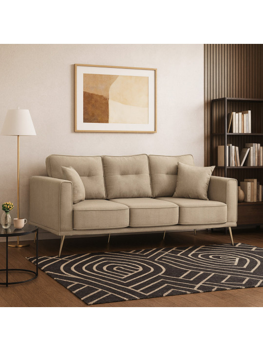 Բազմոց HOBEL ARMANDO 3 STR GOLD 18SM/BEIGE SCANDI 4 (1) 
