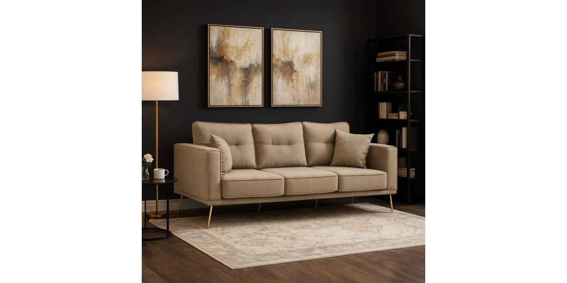 Բազմոց HOBEL ARMANDO 3 STR GOLD 20SM/BEIGE SCANDI 4 (1) 