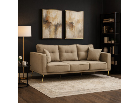 Диван HOBEL ARMANDO 3 STR GOLD 20SM/BEIGE SCANDI 4 (1) 