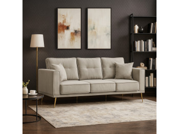 Բազմոց HOBEL ARMANDO 3 STR GOLD 20SM/CAPPUCCINO LEONARDO 4 (1) 