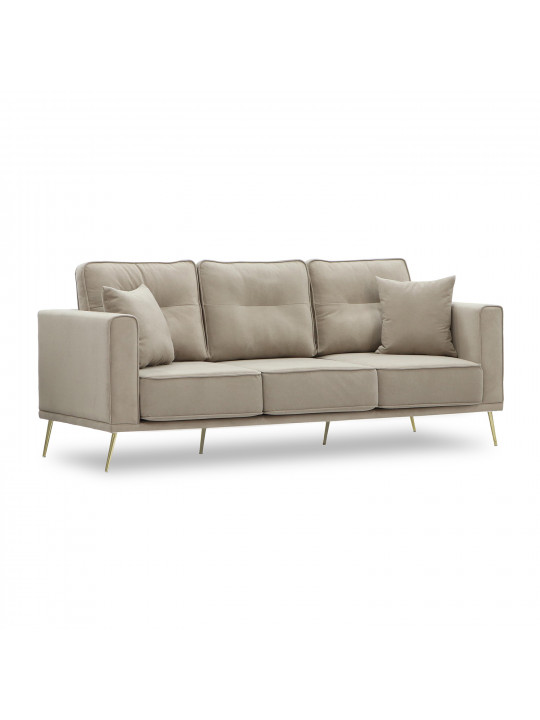 Диван HOBEL ARMANDO 3 STR GOLD 20SM/CAPPUCCINO LEONARDO 4 (1) 