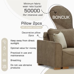 Диван HOBEL BELONA 2 F/R LIGHT BROWN BONCUK 7 (5) 