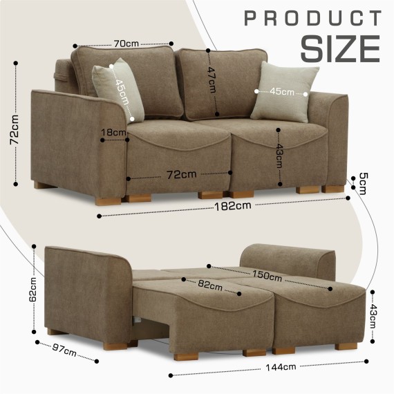 Sofa HOBEL BELONA 2 F/R LIGHT BROWN BONCUK 7 (5) 