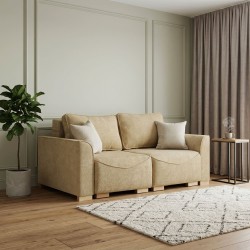 Диван HOBEL BELONA 2 STR LIGHT BROWN BONCUK 6/CREAM INFINITY 103 (5) 