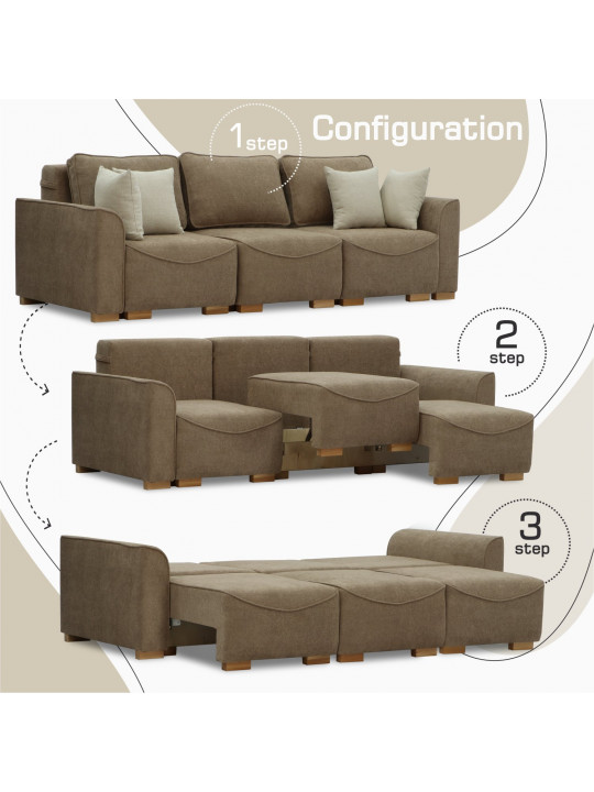 Բազմոց HOBEL BELONA 3 F/R LIGHT BROWN BONCUK 7 (7) 