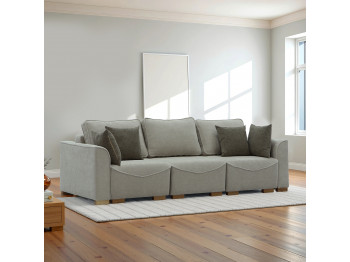 Բազմոց HOBEL BELONA LUXE 3 CREAM BONCUK 4/ BROWN SHO 599-2 (7) 
