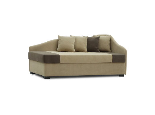 Диван HOBEL BIG-BEN BEIGE LEONARDO 03/ DARK BROWN LEONARDO 06 R (2) 