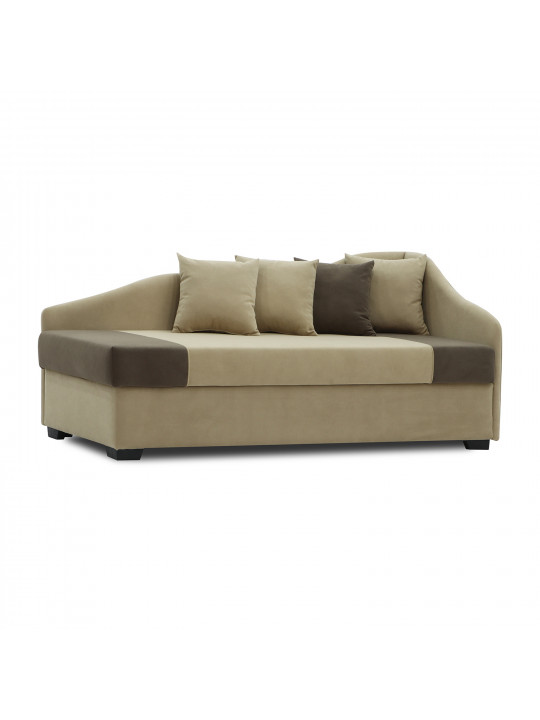 Բազմոց HOBEL BIG-BEN BEIGE LEONARDO 03/ DARK BROWN LEONARDO 06 R (2) 